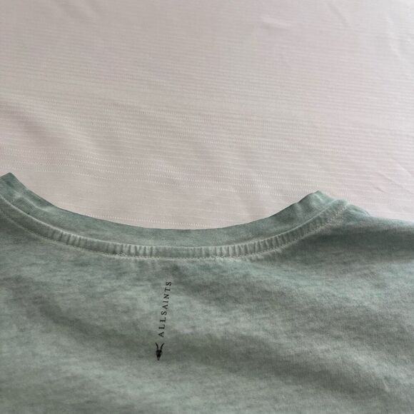 ALLSAINTS Green Mint T-Shirt Size 8 - Picture 6 of 7